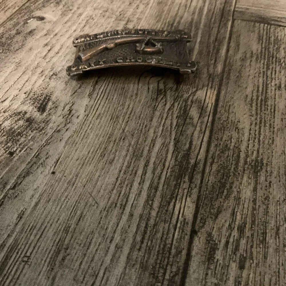 Vintage WALT DISNEY'S OFFICIAL DAVY CROCKETT BOY'S BRASS Belt Buckle